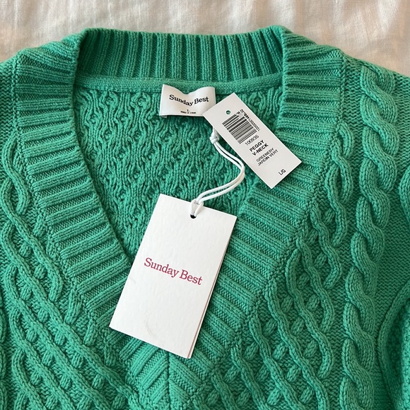 peggy v-neck sunday best wool sweater NWT - Picture 4 of 7